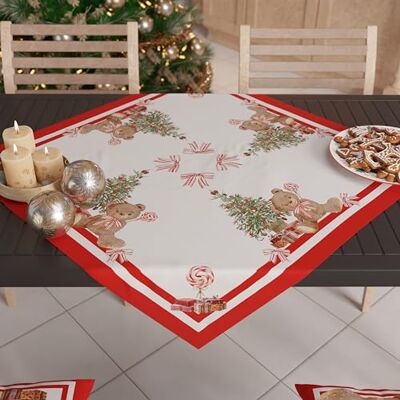 PETTI Artigiani Italiani Centre de table de Noël, pièce maîtresse de table de cuisine de Noël, chemin de table 90 x 90 cm, pièce maîtresse ourson, 100 % Made in Itay PETTI Artigiani Italiani Centre de table de Noël, pièce maîtresse de table de cuisine de Noël, chemin de table 90 x 90 cm, pièce maîtresse ourson, 100 % Made in Itay