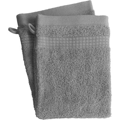 Le linge de Jules Lot de 2 Gants de Toilette 100% Coton 450 GR/m2 Gris Le linge de Jules Lot de 2 Gants de Toilette 100% Coton 450 GR/m2 Gris