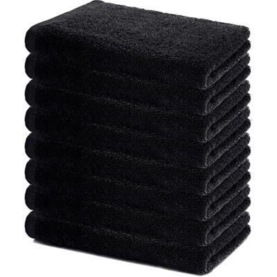 Lavea ® Lot de 8 Serviettes de Bain 40x70 cm Noir 100% Coton – Serviettes, Draps de Douche & Sets de Serviettes Doux et Très Absorbants, Certifiés OEKO-TEX® Lavea ® Lot de 8 Serviettes de Bain 40x70 cm Noir 100% Coton – Serviettes, Draps de Douche & Sets de Serviettes Doux et Très Absorbants, Certifiés OEKO-TEX®