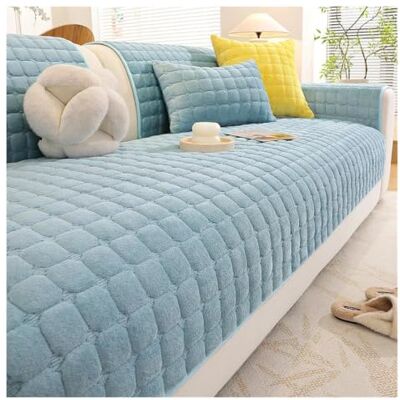 MTKSFDC Housse de canapé en peluche en flanelle douce Coussin protecteur de meubles rembourré antidérapant pour salon, housse de canapé, serviette chaude pour canapé (10,70 x 180 MTKSFDC Housse de canapé en peluche en flanelle douce Coussin protecteur de meubles rembourré antidérapant pour salon, housse de canapé, serviette chaude pour canapé (10,70 x 180