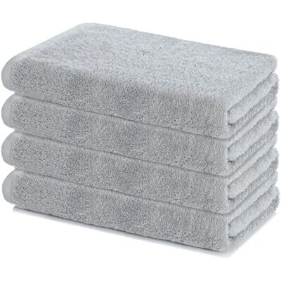Lavea ® Lot de 4 Serviettes de Bain 40x70 cm Argent 100% Coton – Serviettes, Draps de Douche & Sets de Serviettes Doux et Très Absorbants, Certifiés OEKO-TEX® Lavea ® Lot de 4 Serviettes de Bain 40x70 cm Argent 100% Coton – Serviettes, Draps de Douche & Sets de Serviettes Doux et Très Absorbants, Certifiés OEKO-TEX®