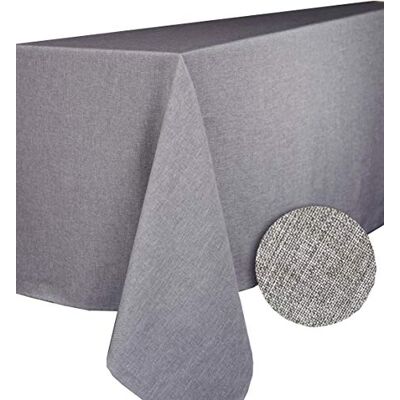 CALITEX Brom 3372360500870 Nappe rectangulaire en polyester gris - Nappe CALITEX Brom 3372360500870 Nappe rectangulaire en polyester gris - Nappe