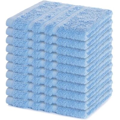 Lavea ® Lot de 10 Lavettes 30x30 cm Bleu Dauphin 100% Coton Éponge, Serviettes Visage et Serviettes Invité Douces et Absorbantes, Lavables pour Salle de Bain, Maison, Hôtel Lavea ® Lot de 10 Lavettes 30x30 cm Bleu Dauphin 100% Coton Éponge, Serviettes Visage et Serviettes Invité Douces et Absorbantes, Lavables pour Salle de Bain, Maison, Hôtel