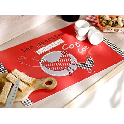 CALITEX S7Y4519X71A Coquettes 6 Set de Tables PVC Rouge 44 x 28 cm CALITEX S7Y4519X71A Coquettes 6 Set de Tables PVC Rouge 44 x 28 cm