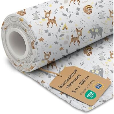 Amazinggirl Tissu au Metre Coton Pur 2M x 160 cm Tissus pour Couture Patchwork Vêtements Coussins Rideaux Décoration Textile Maison Doux Agréable Respirant et Naturel Cerf Amazinggirl Tissu au Metre Coton Pur 2M x 160 cm Tissus pour Couture Patchwork Vêtements Coussins Rideaux Décoration Textile Maison Doux Agréable Respirant et Naturel Cerf