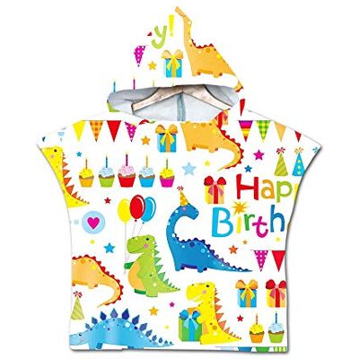 Treer Enfants Serviette de Plage Poncho À Capuchon, Dessin Animé Dinosaure Microfibre Séchage Rapide Sports Bain Robes Peignoir Plage Serviettes de Natation pour Garçon,Fille (60 * 60cm,Gâteau) Treer Enfants Serviette de Plage Poncho À Capuchon, Dessin Animé Dinosaure Microfibre Séchage Rapide Sports Bain Robes Peignoir Plage Serviettes de Natation pour Garçon,Fille (60 * 60cm,Gâteau)