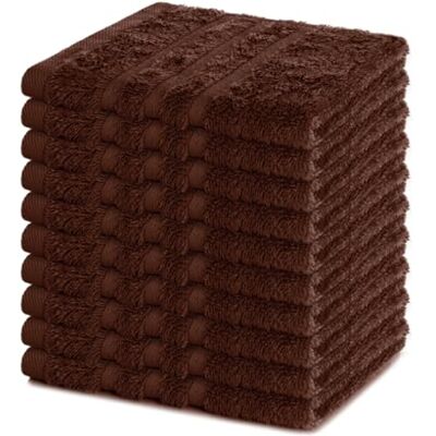 Lavea ® Lot de 10 Lavettes 30x30 cm Marron Café 100% Coton Éponge, Serviettes Visage et Serviettes Invité Douces et Absorbantes, Lavables pour Salle de Bain, Maison, Hôtel Lavea ® Lot de 10 Lavettes 30x30 cm Marron Café 100% Coton Éponge, Serviettes Visage et Serviettes Invité Douces et Absorbantes, Lavables pour Salle de Bain, Maison, Hôtel