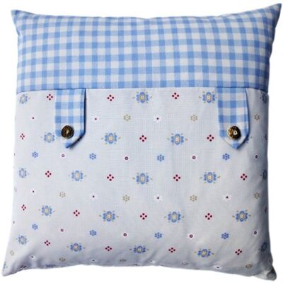 Tirol Living 54454 Katharina Housse de Coussin Bleu/Motifs pâquerettes 50 x 50 cm Tirol Living 54454 Katharina Housse de Coussin Bleu/Motifs pâquerettes 50 x 50 cm