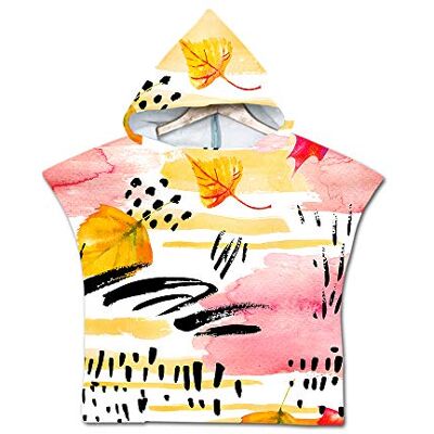 Treer Enfants Serviette de Plage Poncho À Capuchon, 3D Dessin Animé Microfibre Séchage Rapide Sports Bain Robes Peignoir Plage Serviettes de Natation pour Garçon,Fille (60 * 60cm,Feuille d'érable) Treer Enfants Serviette de Plage Poncho À Capuchon, 3D Dessin Animé Microfibre Séchage Rapide Sports Bain Robes Peignoir Plage Serviettes de Natation pour Garçon,Fille (60 * 60cm,Feuille d'érable)