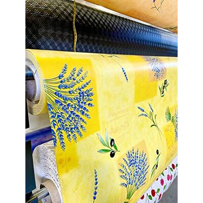 KGS Toile cirée Imprimée Provençale Jaune Au mètre 140x220cm KGS Toile cirée Imprimée Provençale Jaune Au mètre 140x220cm