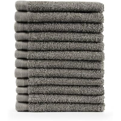 Blumtal Lot Serviette De Toilette Lot de 12 Serviette Visage Debarbouillette Petite Serviette Main Doux Et Absorbant 100% Coton Certifié Oeko-TEX® Gris Blumtal Lot Serviette De Toilette Lot de 12 Serviette Visage Debarbouillette Petite Serviette Main Doux Et Absorbant 100% Coton Certifié Oeko-TEX® Gris