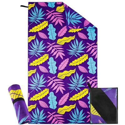 Hexify Serviette de plage XXL 200 x 100 cm Grande serviette en microfibre à séchage rapide Sans sable Serviette de plage Serviette de plage pour femme (violet) Hexify Serviette de plage XXL 200 x 100 cm Grande serviette en microfibre à séchage rapide Sans sable Serviette de plage Serviette de plage pour femme (violet)