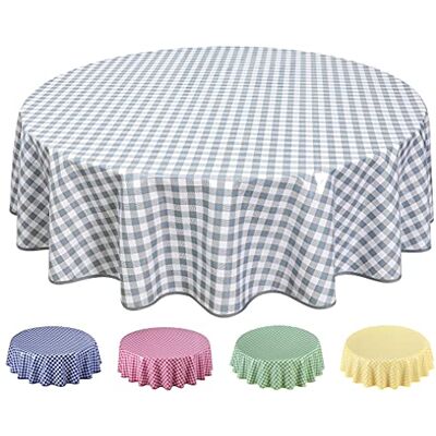 Home Direct Nappe Toile cirée PVC Ronde 160 cm Gris Clair Home Direct Nappe Toile cirée PVC Ronde 160 cm Gris Clair