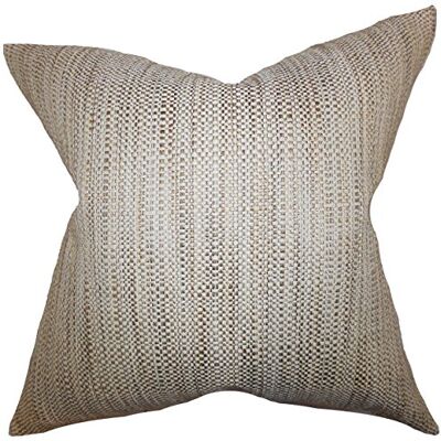 The Pillow Collection L'Oreiller Collection Zabulon tissé Housse de Coussin, Tan The Pillow Collection L'Oreiller Collection Zabulon tissé Housse de Coussin, Tan