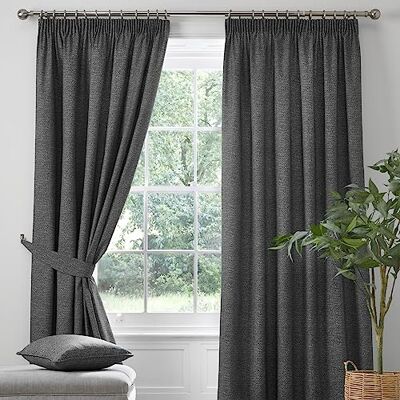 Dreams & Drapes Pembrey Rideaux en Coton Graphite - Rideaux Dreams & Drapes Pembrey Rideaux en Coton Graphite - Rideaux