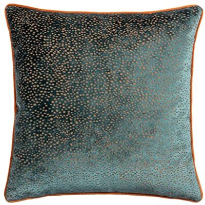 Paoletti Estelle Housse de coussin Bleu sarcelle/rouille 45 x 45 cm Paoletti Estelle Housse de coussin Bleu sarcelle/rouille 45 x 45 cm