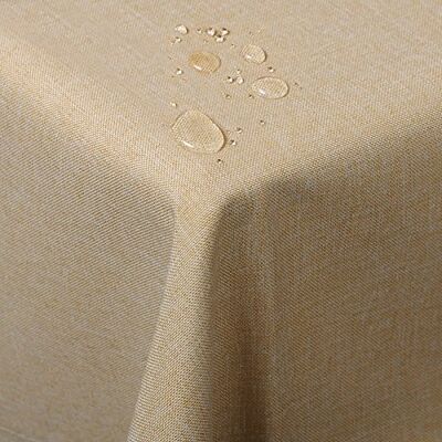 WOLTU Nappe de table Aspect lin Effet lotus 135 x 200 cm Sable Lavable Anti-taches Facile d'entretien Couleurs et tailles diverses Carrée WOLTU Nappe de table Aspect lin Effet lotus 135 x 200 cm Sable Lavable Anti-taches Facile d'entretien Couleurs et tailles diverses Carrée
