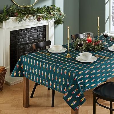 Catherine Lansfield Nappe de table en coton Motif Casse-noisette Vert 137 x 229 cm Catherine Lansfield Nappe de table en coton Motif Casse-noisette Vert 137 x 229 cm