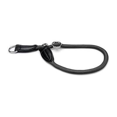 lionto Collier pour chien en nylon résistant pour l'entraînement, 30 cm de long 0,8 cm d'épaisseur, collier à stop pour chien, simili cuir avec anneau métallique et réglage par curseur continu, noir lionto Collier pour chien en nylon résistant pour l'entraînement, 30 cm de long 0,8 cm d'épaisseur, collier à stop pour chien, simili cuir avec anneau métallique et réglage par curseur continu, noir