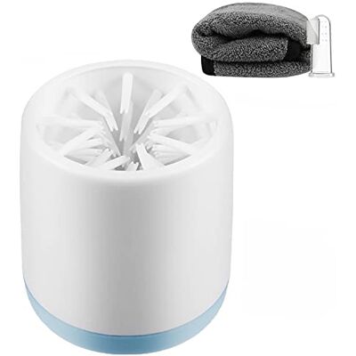 Lzansuii Kit de nettoyage portable pour pattes de chien et chat (1 serviette, 1 brosse à dents pour animal de compagnie), brosse avec poils amovibles en silicone souple pour nettoyer les pattes sales Lzansuii Kit de nettoyage portable pour pattes de chien et chat (1 serviette, 1 brosse à dents pour animal de compagnie), brosse avec poils amovibles en silicone souple pour nettoyer les pattes sales