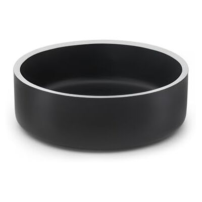 lionto Gamelle en acier inox, 825 ml, Gamelle pour chien avec coussinet en silicone antidérapant, Gamelle d'eau inoxydable pour chien et chat, lavable au main, noir, variantes lionto Gamelle en acier inox, 825 ml, Gamelle pour chien avec coussinet en silicone antidérapant, Gamelle d'eau inoxydable pour chien et chat, lavable au main, noir, variantes
