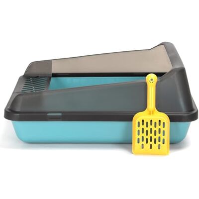 Patapalooza Litière pour chats avec pelle, facile à nettoyer, design compact et résistant, idéale pour maintenir l'hygiène et le confort du chat. Patapalooza Litière pour chats avec pelle, facile à nettoyer, design compact et résistant, idéale pour maintenir l'hygiène et le confort du chat.