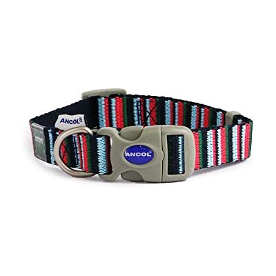 Ancol Collier bleu marine à rayures Candy (taille 30-50 cm de cou) Ancol Collier bleu marine à rayures Candy (taille 30-50 cm de cou)