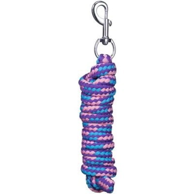 Tough 1 Laisse tressée en polyéthylène souple de 2,4 m, violet/turquoise/rose vif, 2,4 m Tough 1 Laisse tressée en polyéthylène souple de 2,4 m, violet/turquoise/rose vif, 2,4 m