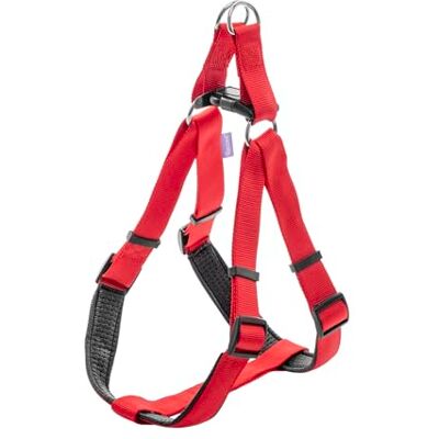 Record Harnais pour chien Fabriqué en nylon rembourré doux avec revêtement en PVC Harnais de type X Scapulaire Couleur Rouge Taille L Tour 56-81 cm Record Harnais pour chien Fabriqué en nylon rembourré doux avec revêtement en PVC Harnais de type X Scapulaire Couleur Rouge Taille L Tour 56-81 cm