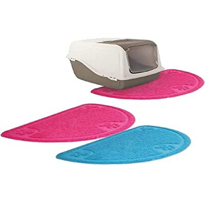 Croci Tapis Toilette Demi-Lune pour Chat Couleurs Mixtes 60 x 36 cm Croci Tapis Toilette Demi-Lune pour Chat Couleurs Mixtes 60 x 36 cm