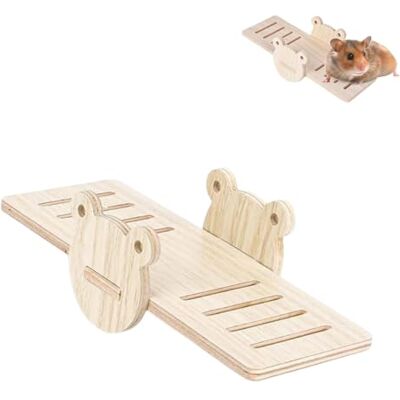 Zwenjuan Jouet pour hamster En bois Cachette pour hamster Pont à bascule Pour chinchillas, gerbilles, lapins, cochons d'Inde, gerbilles, souris, souris Zwenjuan Jouet pour hamster En bois Cachette pour hamster Pont à bascule Pour chinchillas, gerbilles, lapins, cochons d'Inde, gerbilles, souris, souris