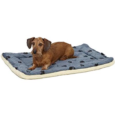 MidWest Homes for Pets QuietTime Modèle 40230-FVBLS Lit réversible en fausse fourrure et polaire pour chien, lavable en machine, bleu et crème, 73,6 x 53,3 cm MidWest Homes for Pets QuietTime Modèle 40230-FVBLS Lit réversible en fausse fourrure et polaire pour chien, lavable en machine, bleu et crème, 73,6 x 53,3 cm