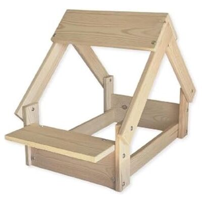 Aranaz Niche pour chiens d'intérieur, structure en bois avec support pour bols Couleur bois Aranaz Niche pour chiens d'intérieur, structure en bois avec support pour bols Couleur bois