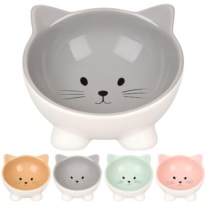 Flamingo Puzi Bol Gris - Assiette pour Chat Élevée Flamingo Puzi Bol Gris - Assiette pour Chat Élevée