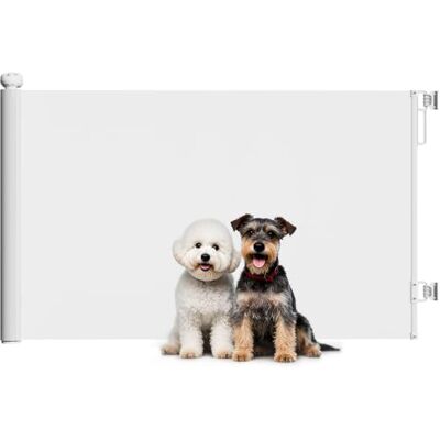 Pawhut Barrière de Sécurité Chien Rétractable 0-140 cm de Largeur Blanc Barrière d'Escalier et de Portes, pour Chien et Chat, avec Verrouillage Pawhut Barrière de Sécurité Chien Rétractable 0-140 cm de Largeur Blanc Barrière d'Escalier et de Portes, pour Chien et Chat, avec Verrouillage