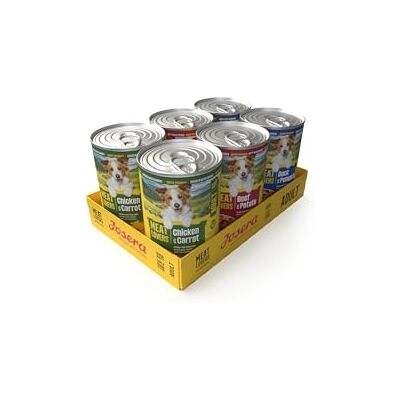 Josera Meat Lovers Menu Multipack (6 x 400 g) Adult Nourriture humide de qualité supérieure pour chiens adultes 3 variétés différentes Haute teneur en viande (65%) Sans blé Nourriture Josera Meat Lovers Menu Multipack (6 x 400 g) Adult Nourriture humide de qualité supérieure pour chiens adultes 3 variétés différentes Haute teneur en viande (65%) Sans blé Nourriture