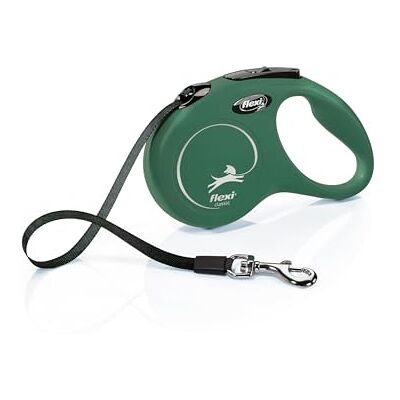 FLEXI Classic S Sangle 5 m Vert Olive Laisse à enrouleur pour Chien jusqu'à 15 kg FLEXI Classic S Sangle 5 m Vert Olive Laisse à enrouleur pour Chien jusqu'à 15 kg