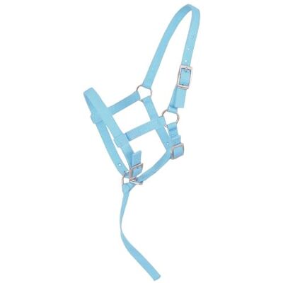 Tough 1 Licol réglable à succion bleu clair pour cheval Tough 1 Licol réglable à succion bleu clair pour cheval