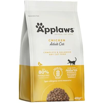 Applaws Aliment complet pour chats adultes sans céréales au poulet Sac refermable de 400g Applaws Aliment complet pour chats adultes sans céréales au poulet Sac refermable de 400g
