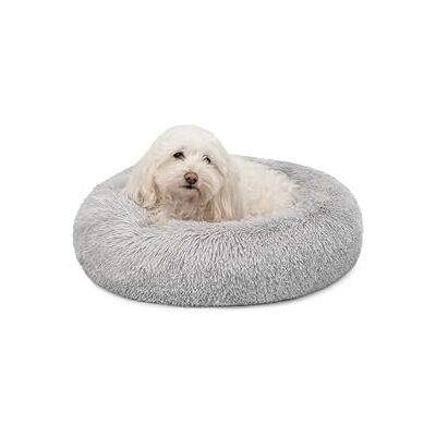 lionto Lit donut pour chiens et chats, lit rond moelleux pour petits et grands animaux domestiques, Ø50 cm, lit pour chats en peluche doux, coussin pour chien avec rembourrage extra épais, gris clair lionto Lit donut pour chiens et chats, lit rond moelleux pour petits et grands animaux domestiques, Ø50 cm, lit pour chats en peluche doux, coussin pour chien avec rembourrage extra épais, gris clair