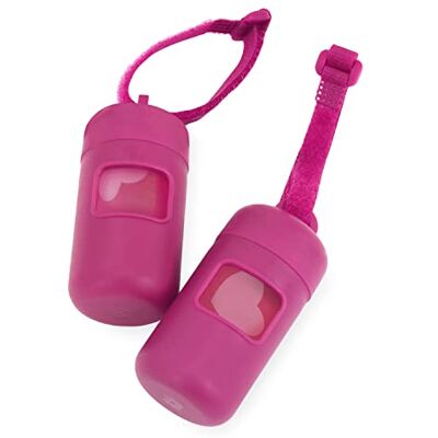 Best Pet Supplies Lot de 2 supports de sac à déjections canines réutilisables pour voyage, marche, parc et utilisation en extérieur, durables avec clip – Fuchsia Best Pet Supplies Lot de 2 supports de sac à déjections canines réutilisables pour voyage, marche, parc et utilisation en extérieur, durables avec clip – Fuchsia