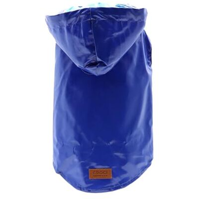 Imperméable bleu Croci avec capuche et trou pour laisse - Manteau étanche pour chien Imperméable bleu Croci avec capuche et trou pour laisse - Manteau étanche pour chien