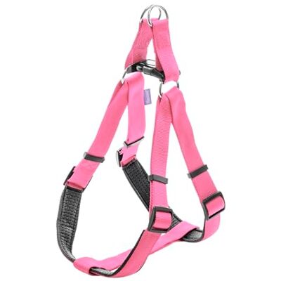 Record Harnais pour chien Fabriqué en nylon rembourré doux avec revêtement en PVC Harnais de type X Scapulaire Couleur Rose Taille L Tour 56-81 cm Record Harnais pour chien Fabriqué en nylon rembourré doux avec revêtement en PVC Harnais de type X Scapulaire Couleur Rose Taille L Tour 56-81 cm