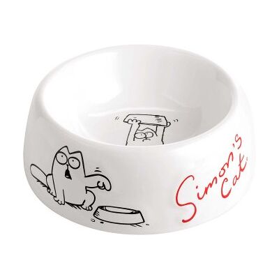 Mangeoire Chat Blanc Simons - Alimentation 14,5cm Mangeoire Chat Blanc Simons - Alimentation 14,5cm
