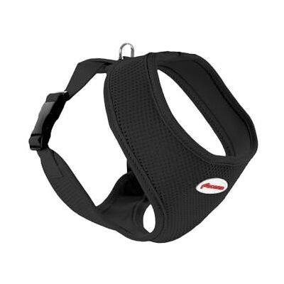 Record Harnais Fast Dog Fabriqué en nylon souple, flexible et respirant Crochet pour laisse en métal Couleur noire Taille 2XS Circonférence 18-23 cm Record Harnais Fast Dog Fabriqué en nylon souple, flexible et respirant Crochet pour laisse en métal Couleur noire Taille 2XS Circonférence 18-23 cm