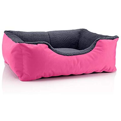 BedDog ® chien/chat panier TEDDY S à XXXL, 14 couleurs au choix, en Cordura & Microfibre Velours, lit de chien lavable, coussin de chien, pour l''intérieur et l''extérieur, taille M, rose/gris' BedDog ® chien/chat panier TEDDY S à XXXL, 14 couleurs au choix, en Cordura & Microfibre Velours, lit de chien lavable, coussin de chien, pour l''intérieur et l''extérieur, taille M, rose/gris'
