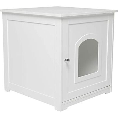 zoovilla Kitty Litter Loo Meuble de toilette caché Blanc zoovilla Kitty Litter Loo Meuble de toilette caché Blanc