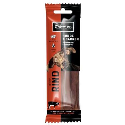 Chewies Lot de 10 bâtonnets à mâcher pour chien au bœuf Sans céréales et sans sucre Convient également pour les chiots et les chiens âgés (75 g chacun) Chewies Lot de 10 bâtonnets à mâcher pour chien au bœuf Sans céréales et sans sucre Convient également pour les chiots et les chiens âgés (75 g chacun)