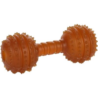 FLAMINGO Jouet pour Chien Rubba Caoutchouc Haltère avec épines Brun 12x5x5cm 100% Naturel Prévient la Plaque Dentaire et Masse Les gencives FLAMINGO Jouet pour Chien Rubba Caoutchouc Haltère avec épines Brun 12x5x5cm 100% Naturel Prévient la Plaque Dentaire et Masse Les gencives