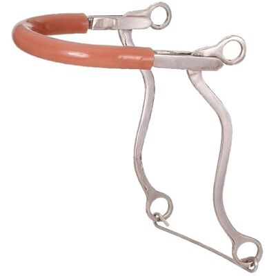 Tough 1 résistant 1 Kelly Silver Star Hackamore avec Tube de Caoutchouc, Acier Inoxydable Tough 1 résistant 1 Kelly Silver Star Hackamore avec Tube de Caoutchouc, Acier Inoxydable
